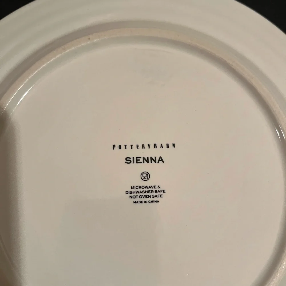 New in Box Pottery Barn Stoneware Salad Plates Sienna Pattern